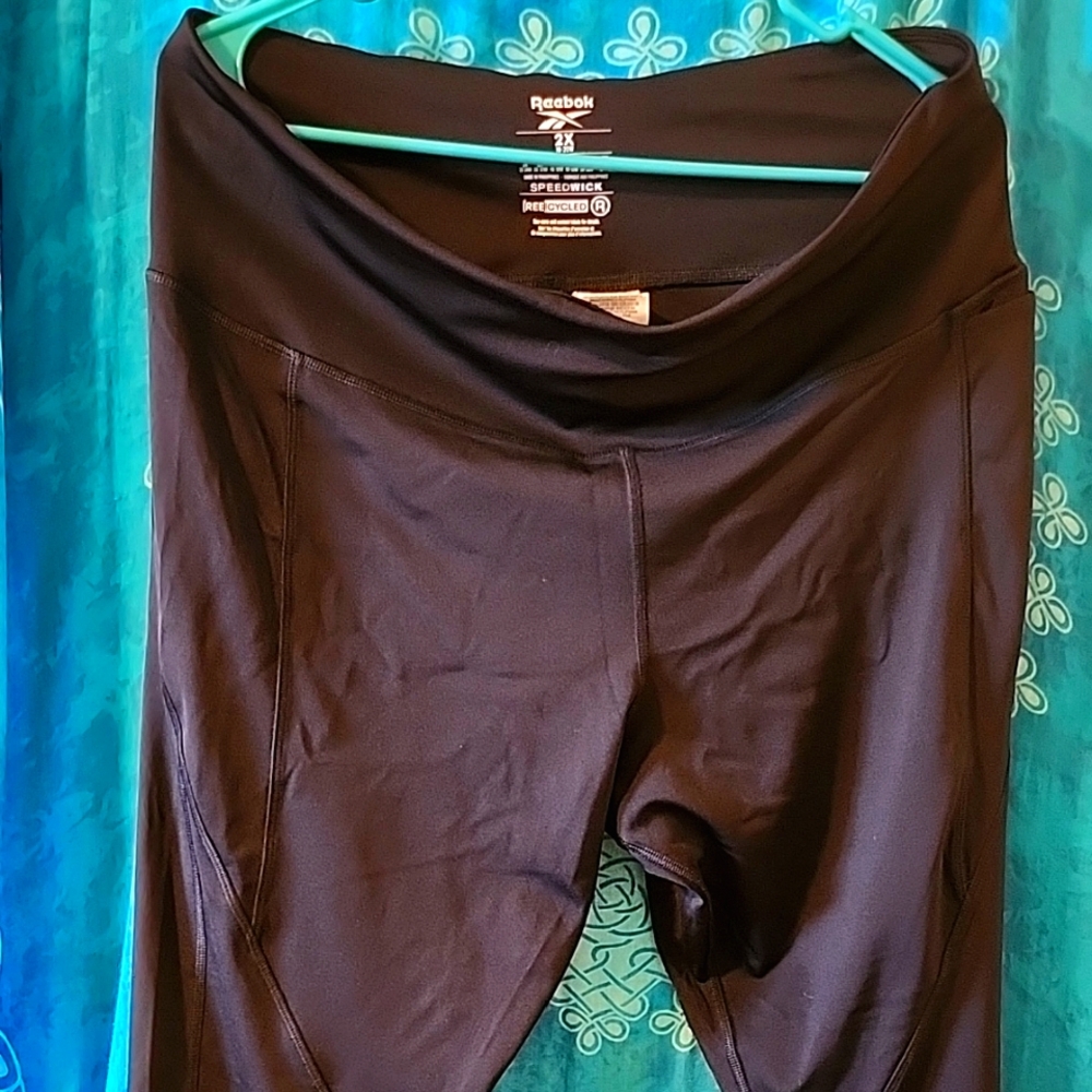 Reebok Black Leggings 2X NWOT